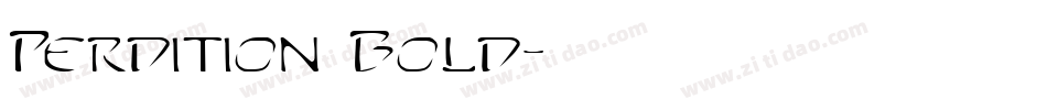 Perdition Bold字体转换